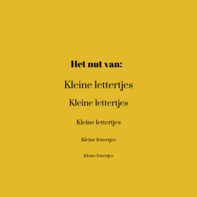 Het nut van algemene voorwaarden